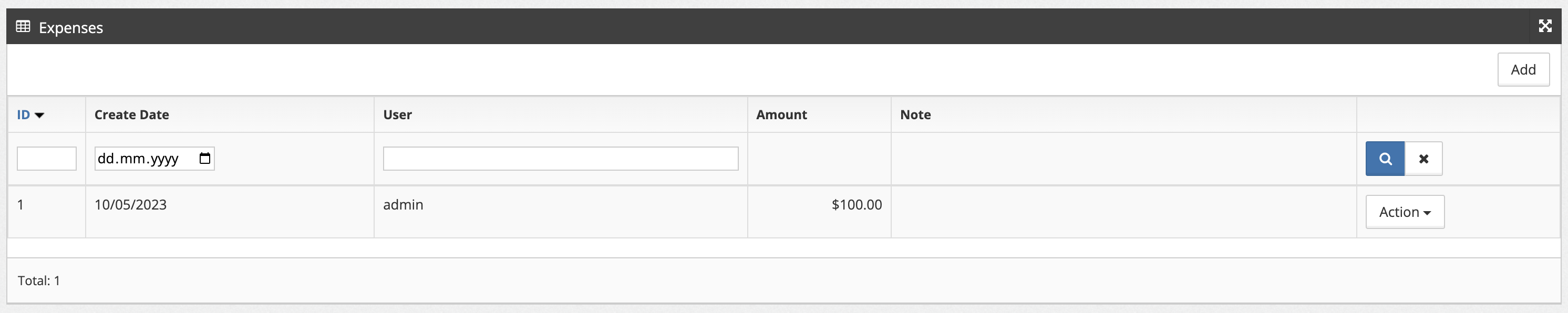 Add Record Form with Date